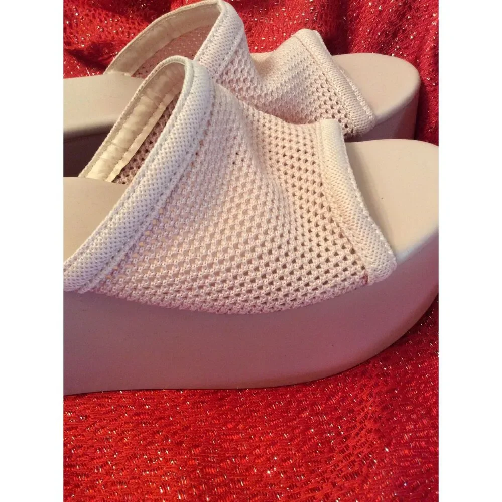 Madden Girl Pink Platform Slip On Shoes Size 9M CADE
